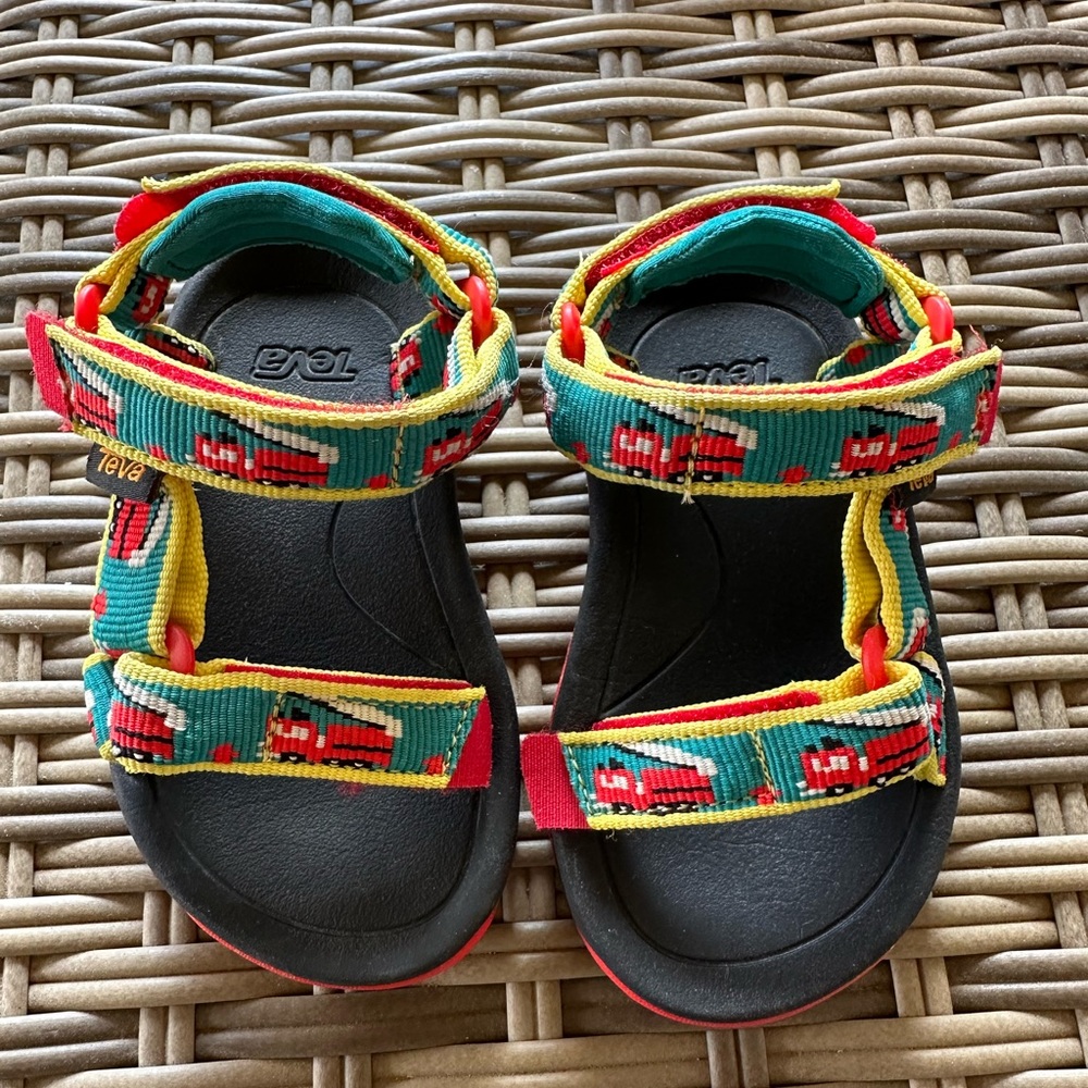 Teva sandals - firetrucks!